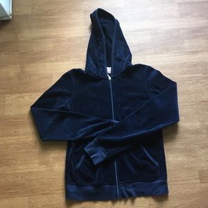 Juicy couture velour zipper hoodie track jacket